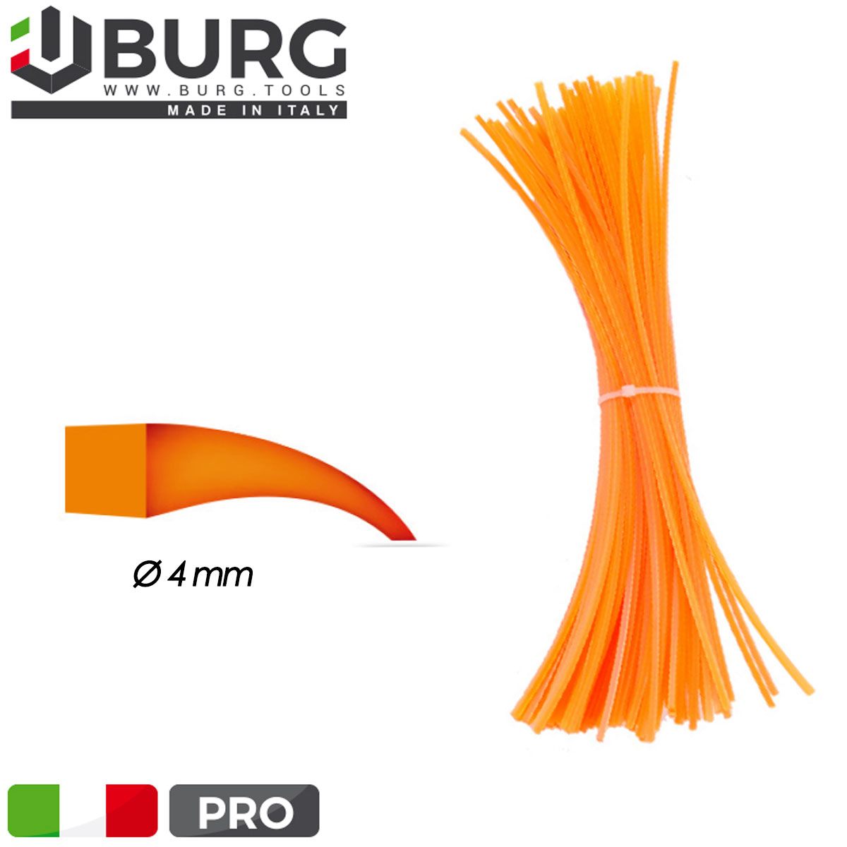 KIT 100 PZ FILO QUADRO DIAMETRO 4 MM SPEZZONI 300 MM