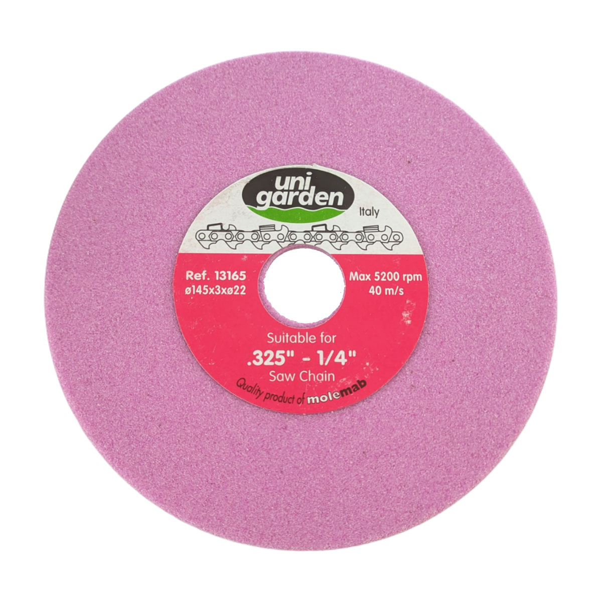 MOLA PER AFFILACATENA DIAMETRO 145 MM SPESSORE 3 MM FORO CENTRALE 22 MM