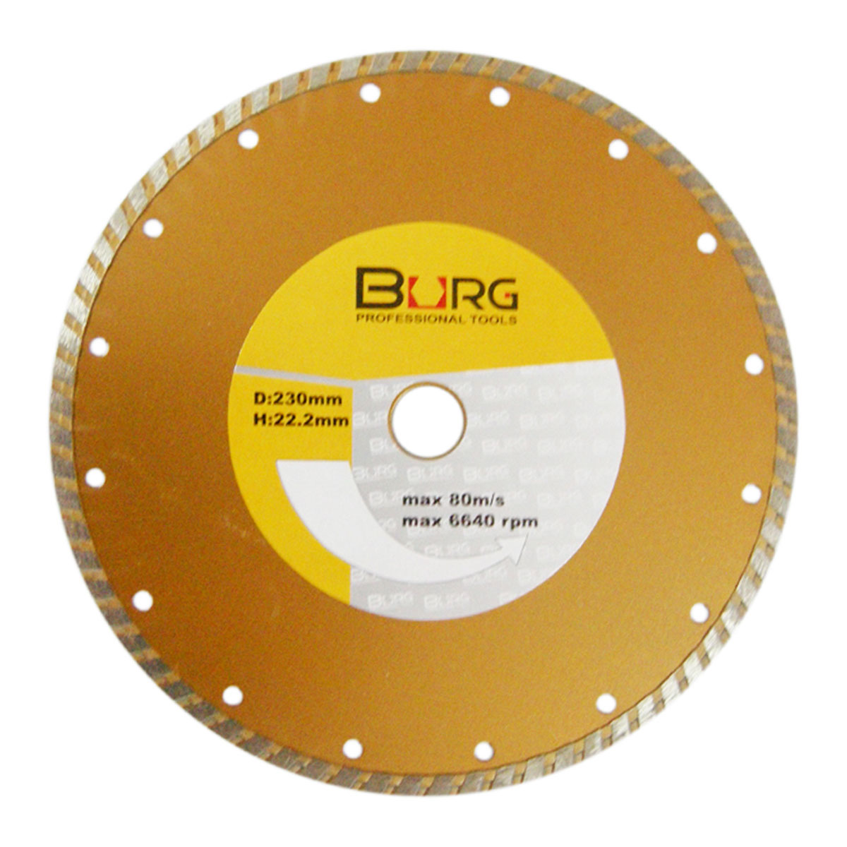 DISCO DIAMANTATO CORONA CONTINUA LISCIA DIAMETRO 230 MM FORO 22 MM