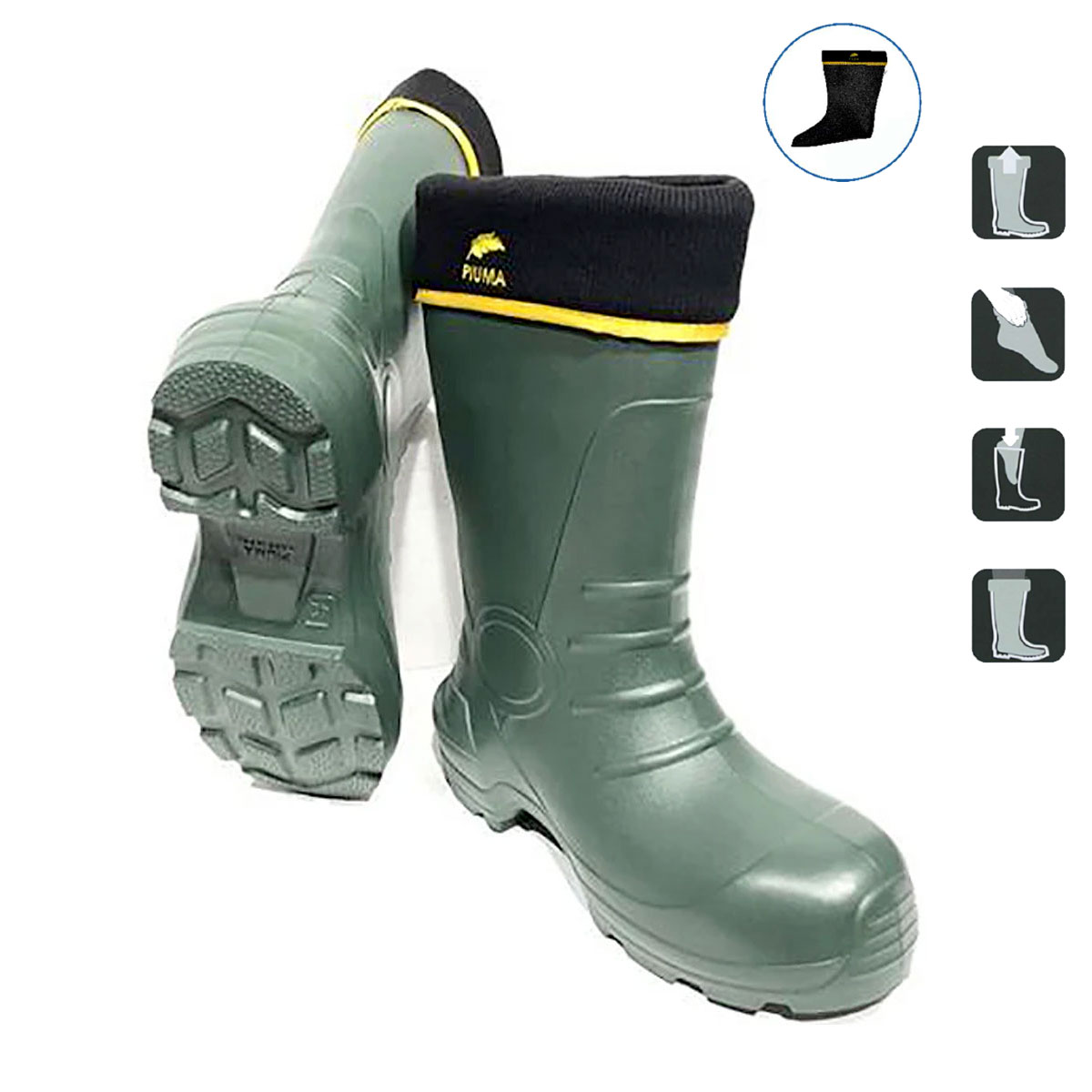 STIVALE PIUMA SUPERLEGGERO RIO IN EVA TAGLIA 39 CON CALZA ESTRAIBILE - immagine 6