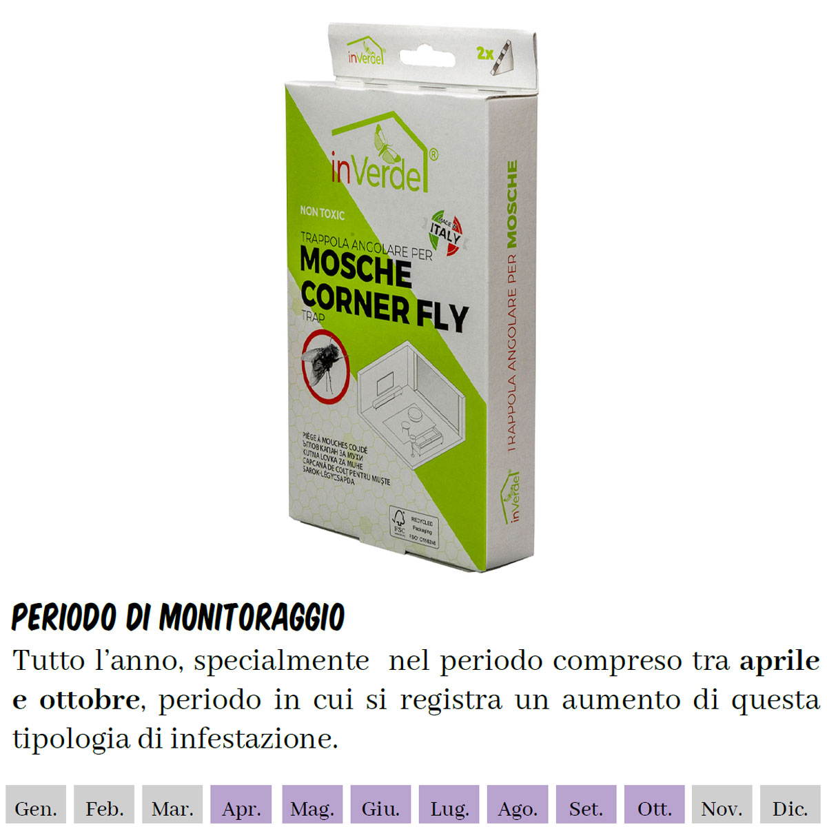 TRAPPOLA ANGOLARE PER MOSCHE (2 PZ) - immagine 6