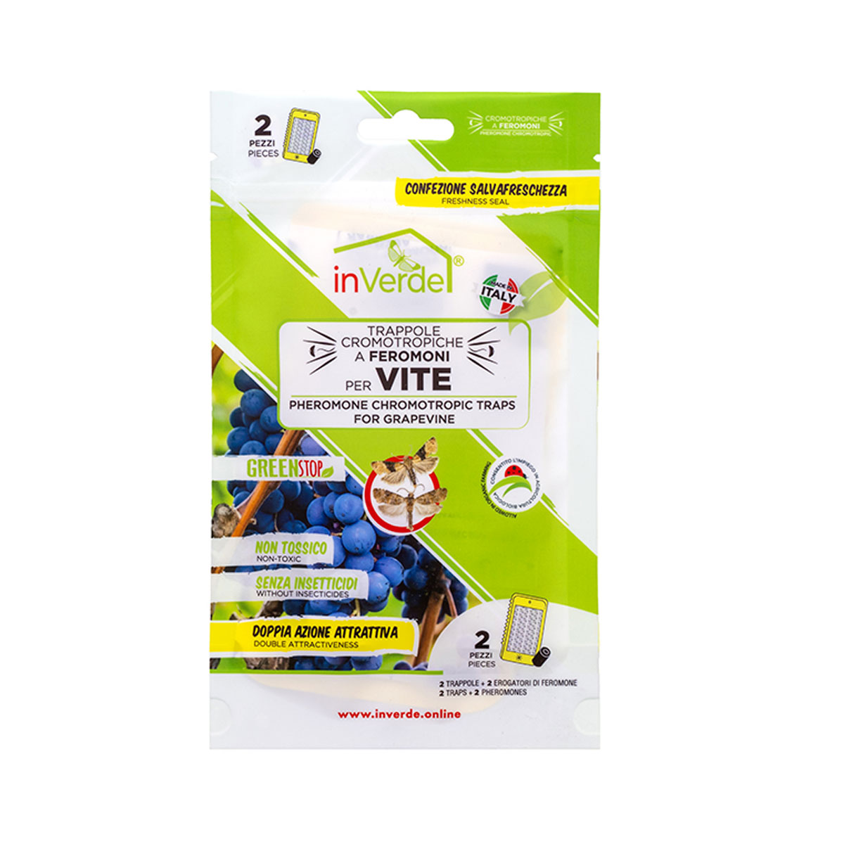 TRAPPOLA CROMOTROPICA A FEROMONI PER VITE (2 PZ)