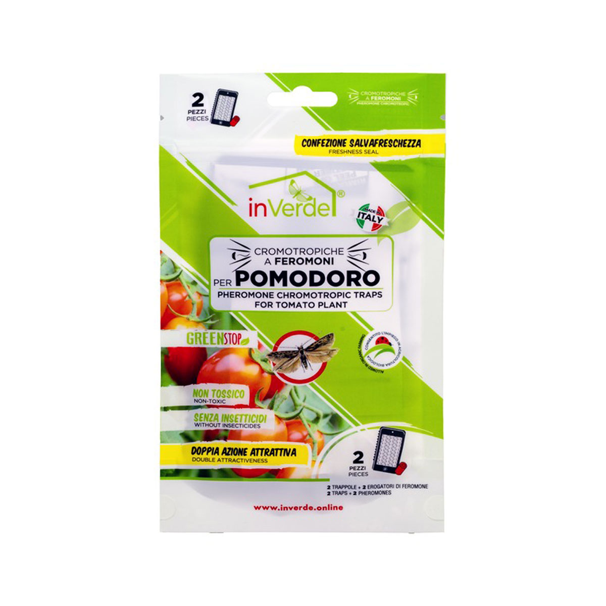 TRAPPOLA CROMOTROPICA A FEROMONI PER POMODORO (2 PZ)