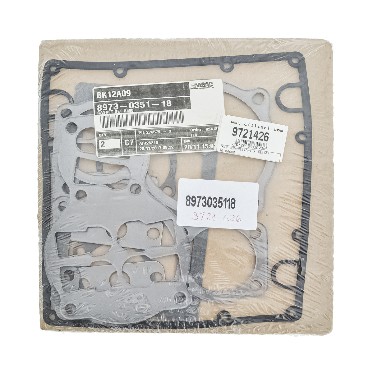 KIT GUARNIZIONI PER TESTATA B4900 9721416