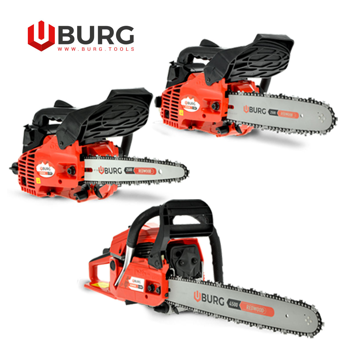 KIT 3 MOTOSEGHE BURG REDWOOD (cod. 9804536+9804525+9804700)