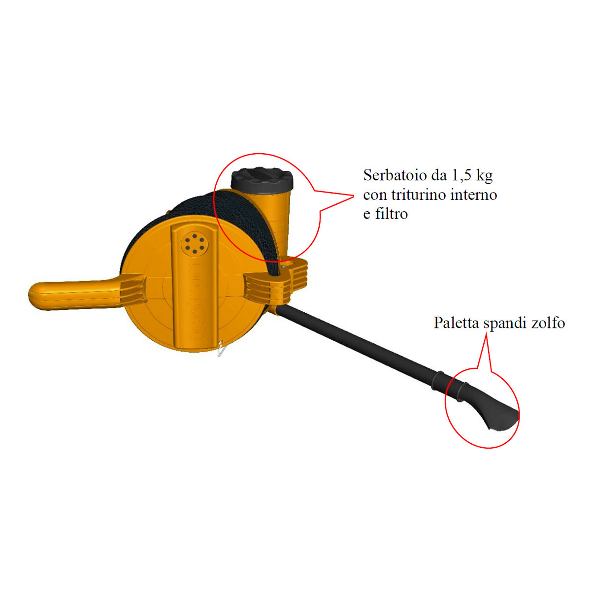 SOFFIETTO POLVERI CON TRITURINO PER ZOLFO - immagine 5