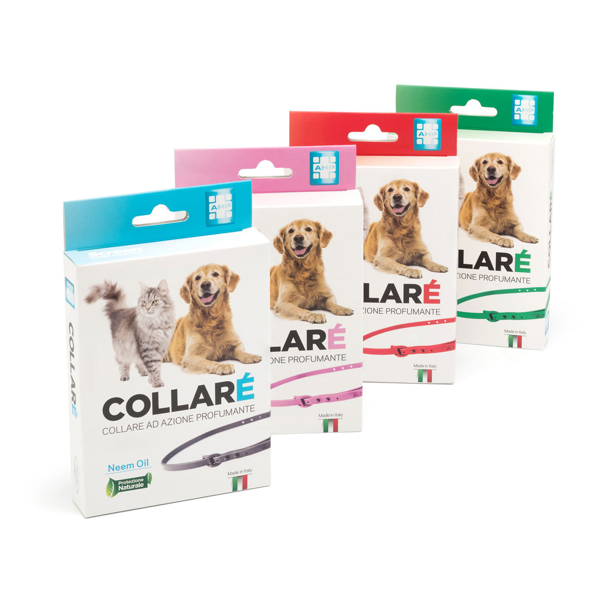 COLLARE ANTIPARASSITARIO OLIO NEEM PER CANI E GATTI COLORI ASSORTITI