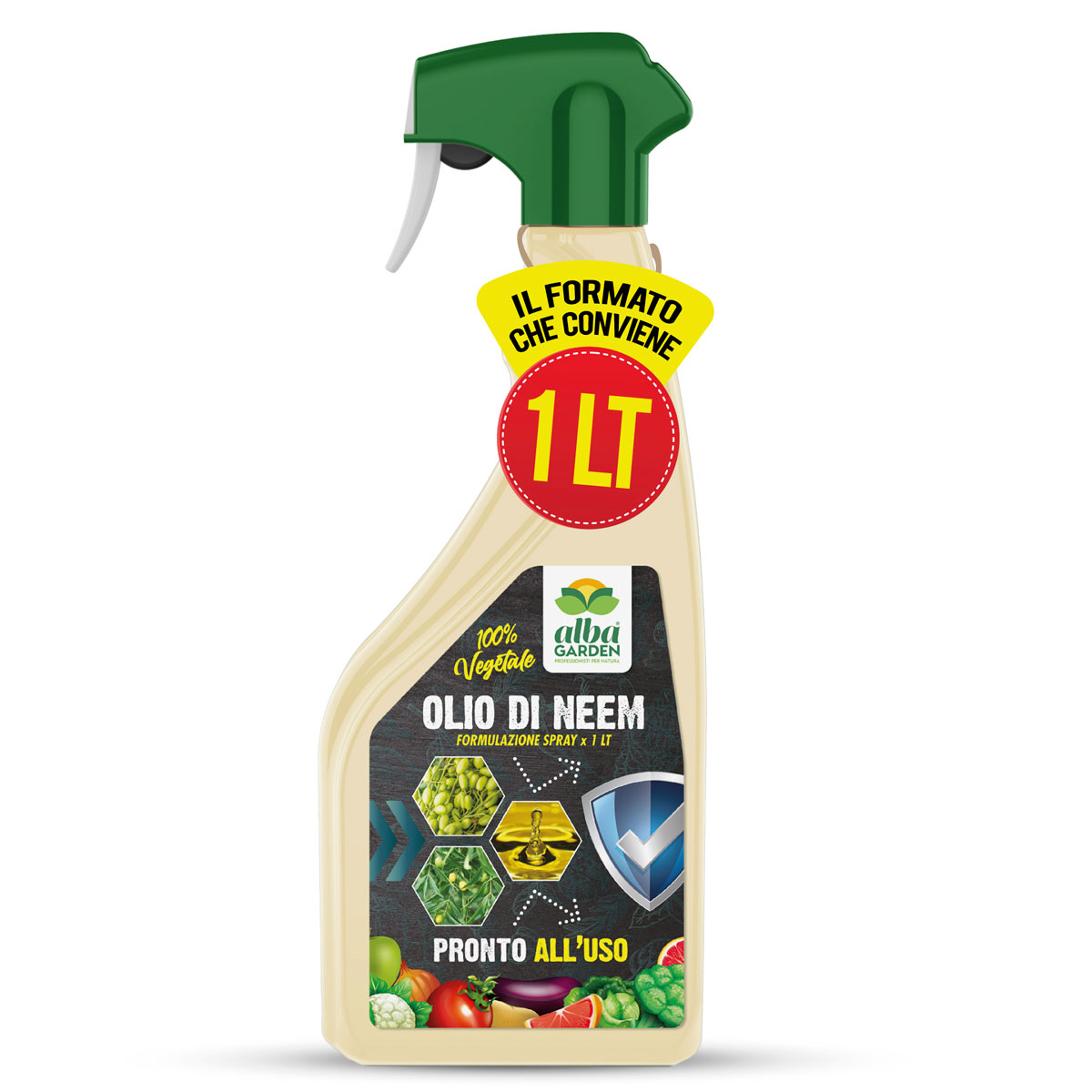 OLIO DI NEEM SPRAY 1 LT PRONTO ALL'USO