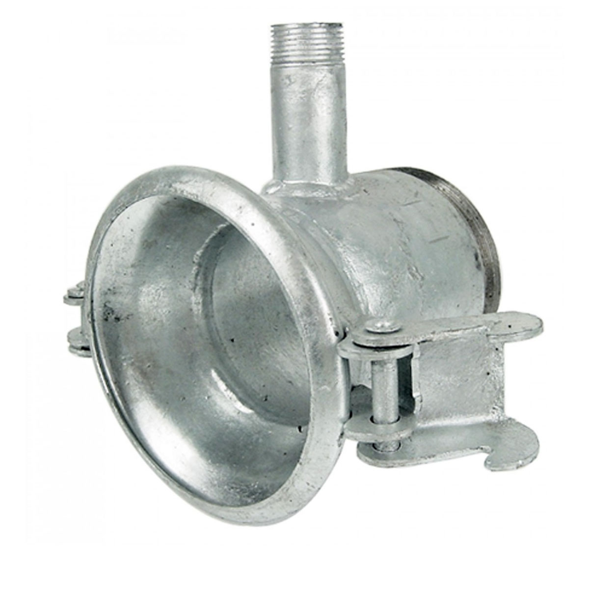 DERIVAZIONE FEMMINA 100 MM - 4'' - 1'' PER FERTILIZZATORE ZINCATO