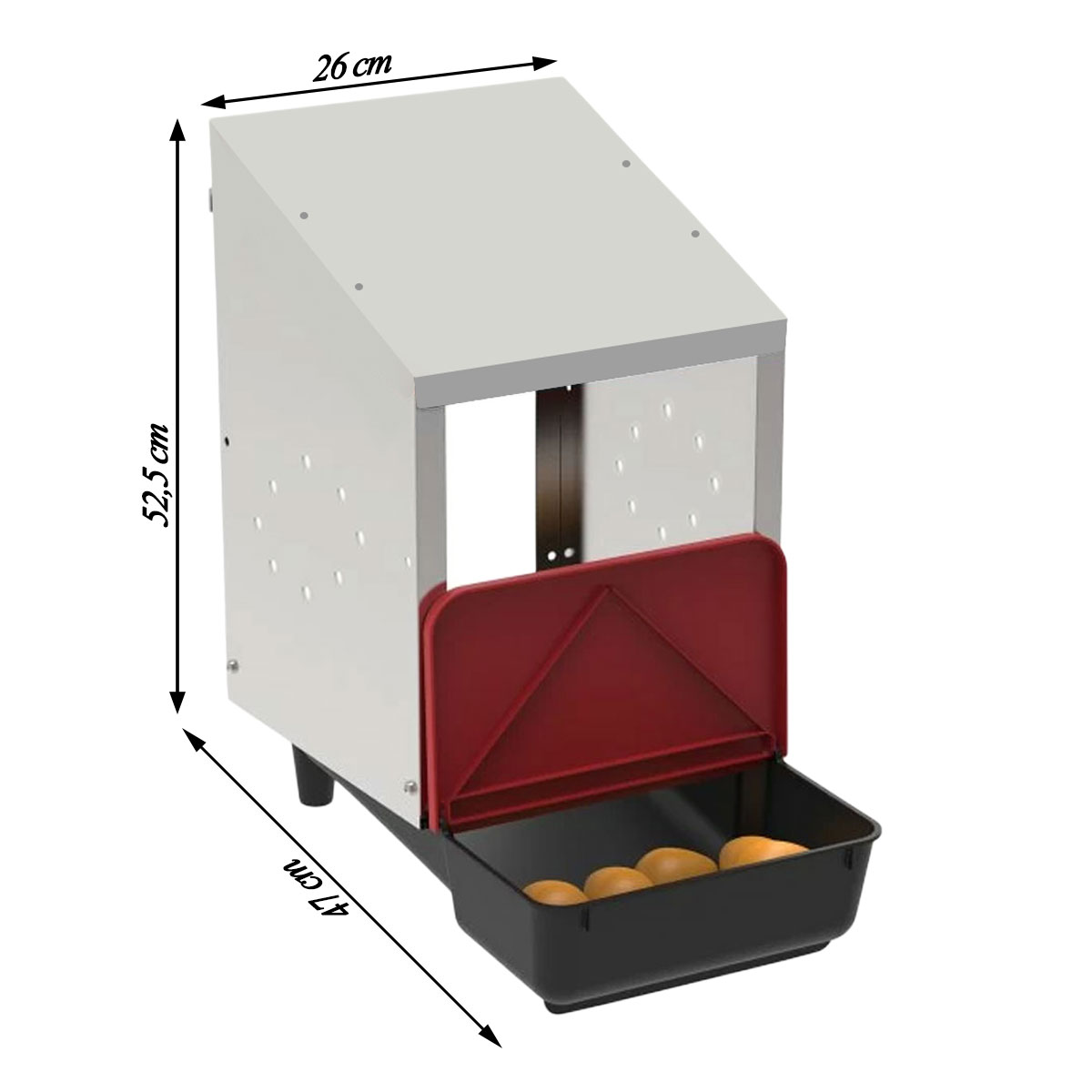 NIDO SINGOLO OVAIOLE ENTRATA ANTERIORE 26x47x52,5 CM - immagine 2
