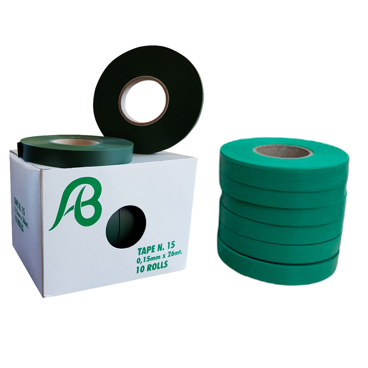 CONFEZIONE 10 PZ NASTRO VERDE CHIARO SPESSORE 0,15 x 26 ML