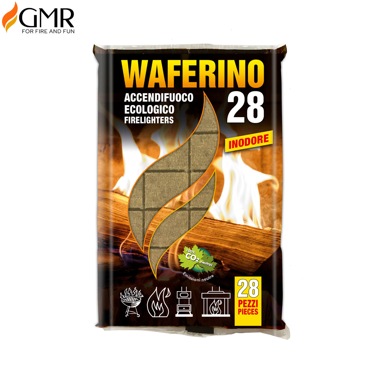 ACCENDIFUOCO ECOLOGICO 28 CUBI WAFERINO