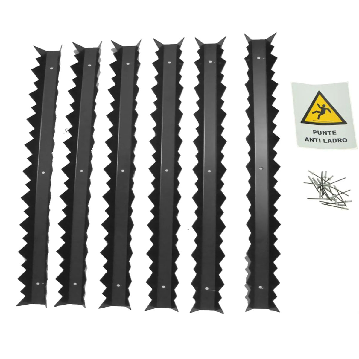 KIT PUNTE ANTILADRO PER GRONDAIE ACCIAIO ZINCATO