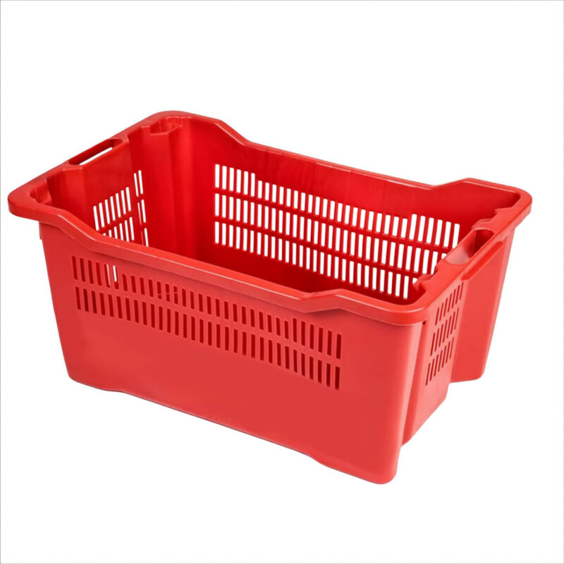 CASSETTA SEMICHIUSA ROSSA 40 LT IMPILABILE 55X34X31