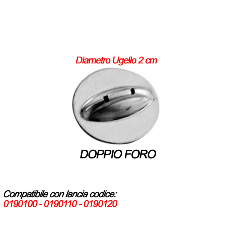 UGELLO DA 2 CM CON DOPPIO FORO PER LANCE IRRORATRICI