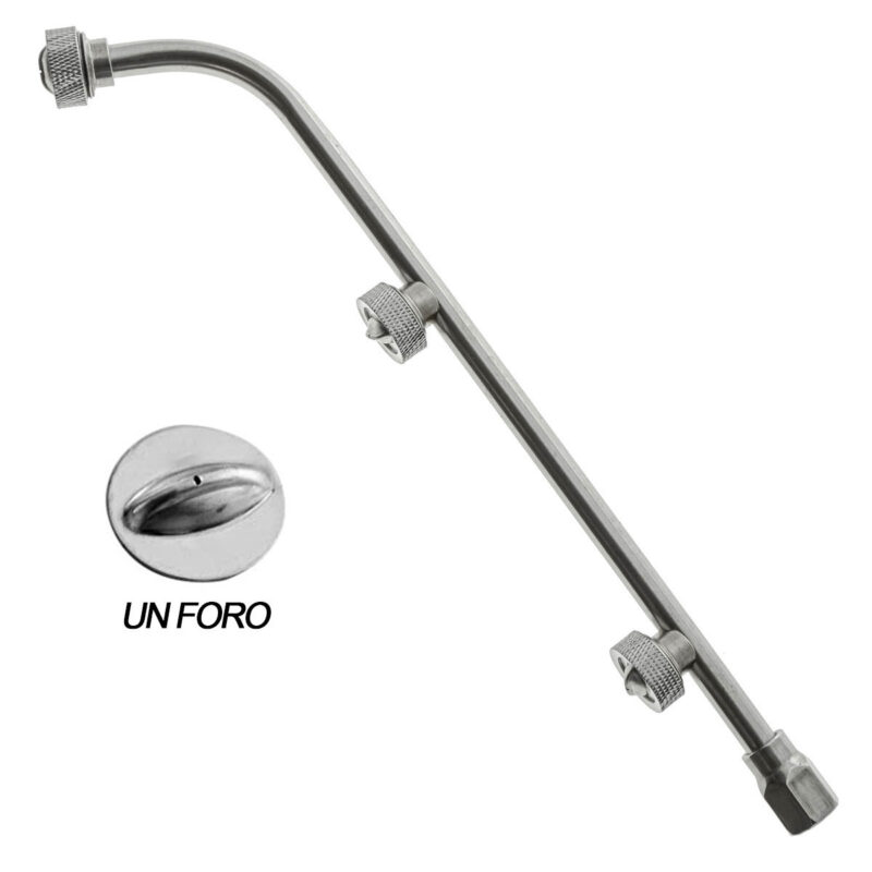 LANCIA TRIPLO GETTO PER IRRORAZIONE UN FORO - UGELLO 1,4 CM - L. 30,5 CM