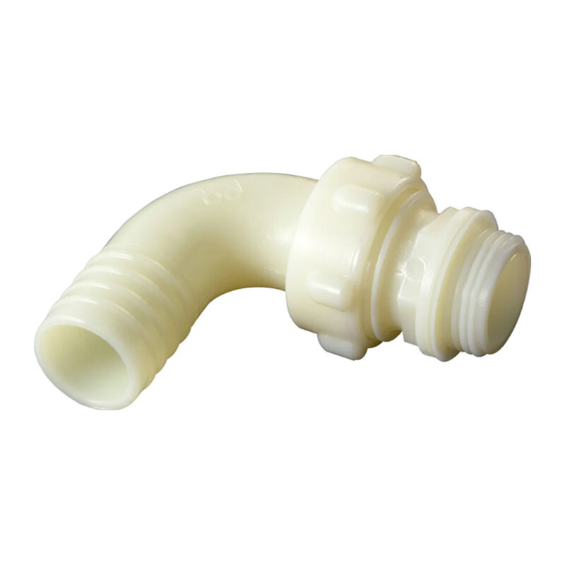 RACCORDO 3 PEZZI CURVO NYLON D. 40x1.1/2''