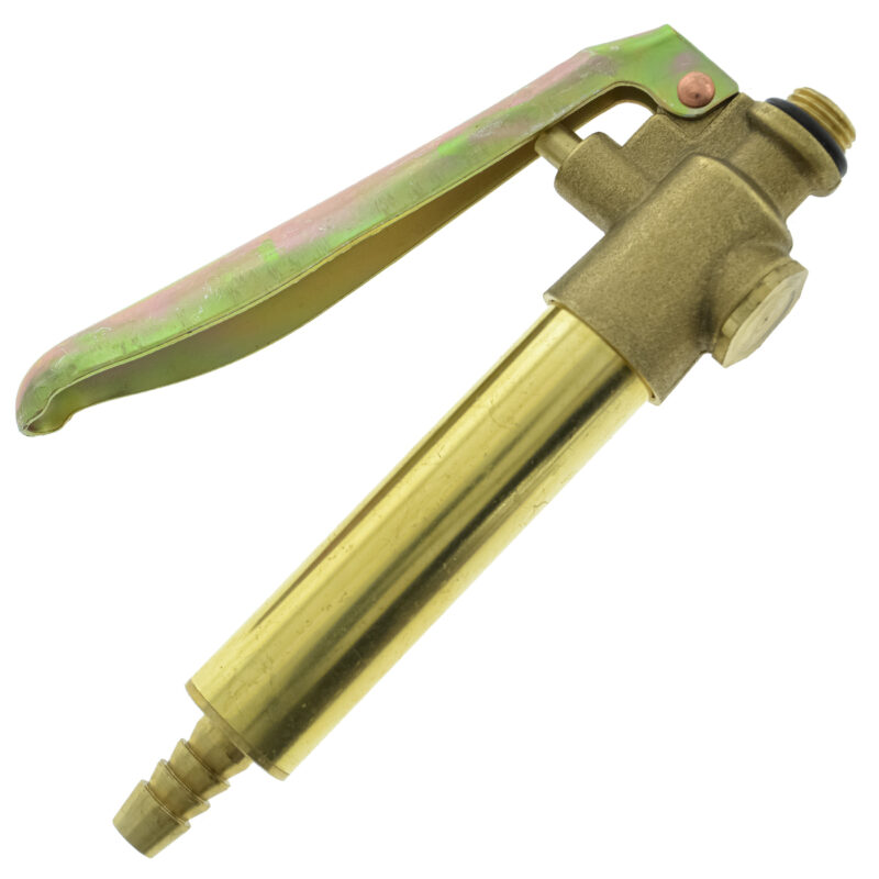 IMPUGNATURA A LEVA OTTONE ENTRATA TUBO CON PORTAGOMMA PER LANCIA POMPA