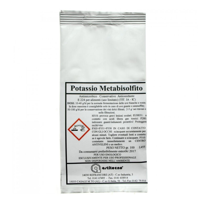 METABISOLFITO DI POTASSIO 100 GR