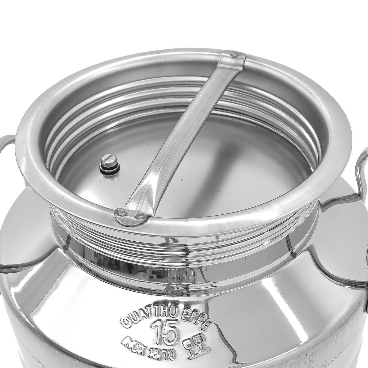 FUSTO 15 LT IN ACCIAIO INOX AGGRAFFATO CON VALVOLINA DI SFIATO SUL TAPPO - immagine 2