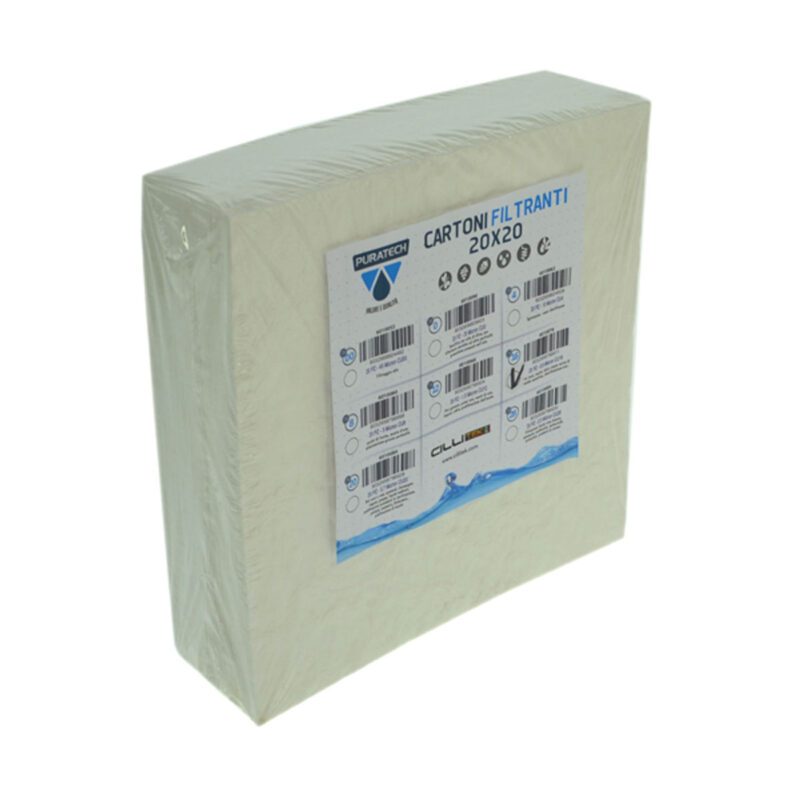 CARTONE FILTRANTE PURATECH CU16 CHIARIFICANTE LARGO 3 MICRON