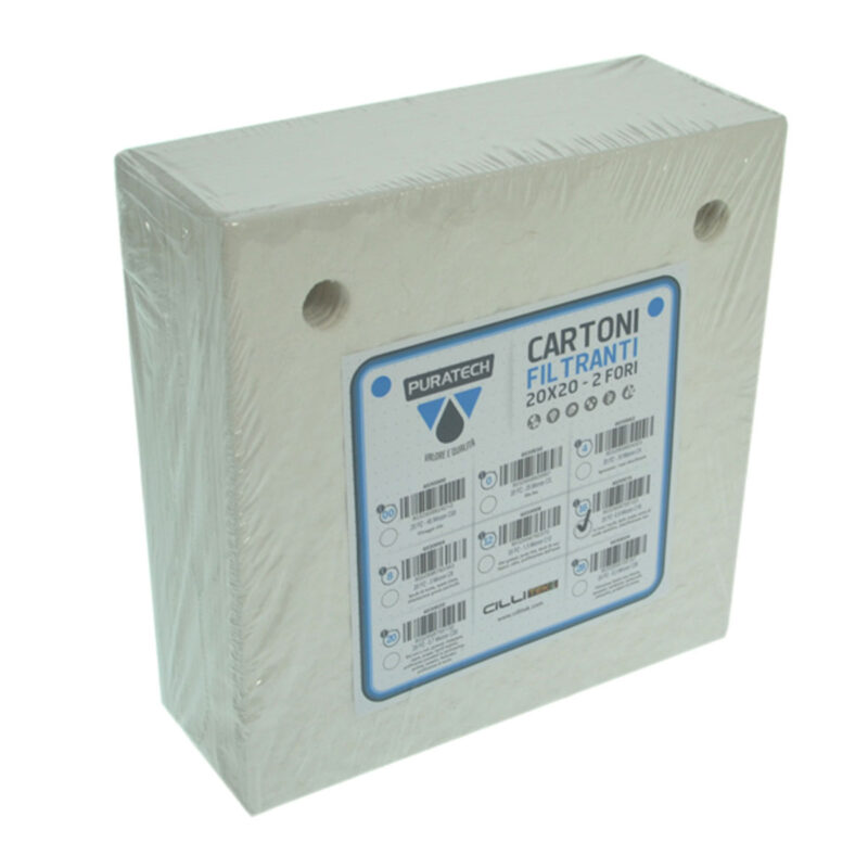 CARTONE FILTRANTE PURATECH 2 FORI C16 CHIARIFICANTE 3 MICRON