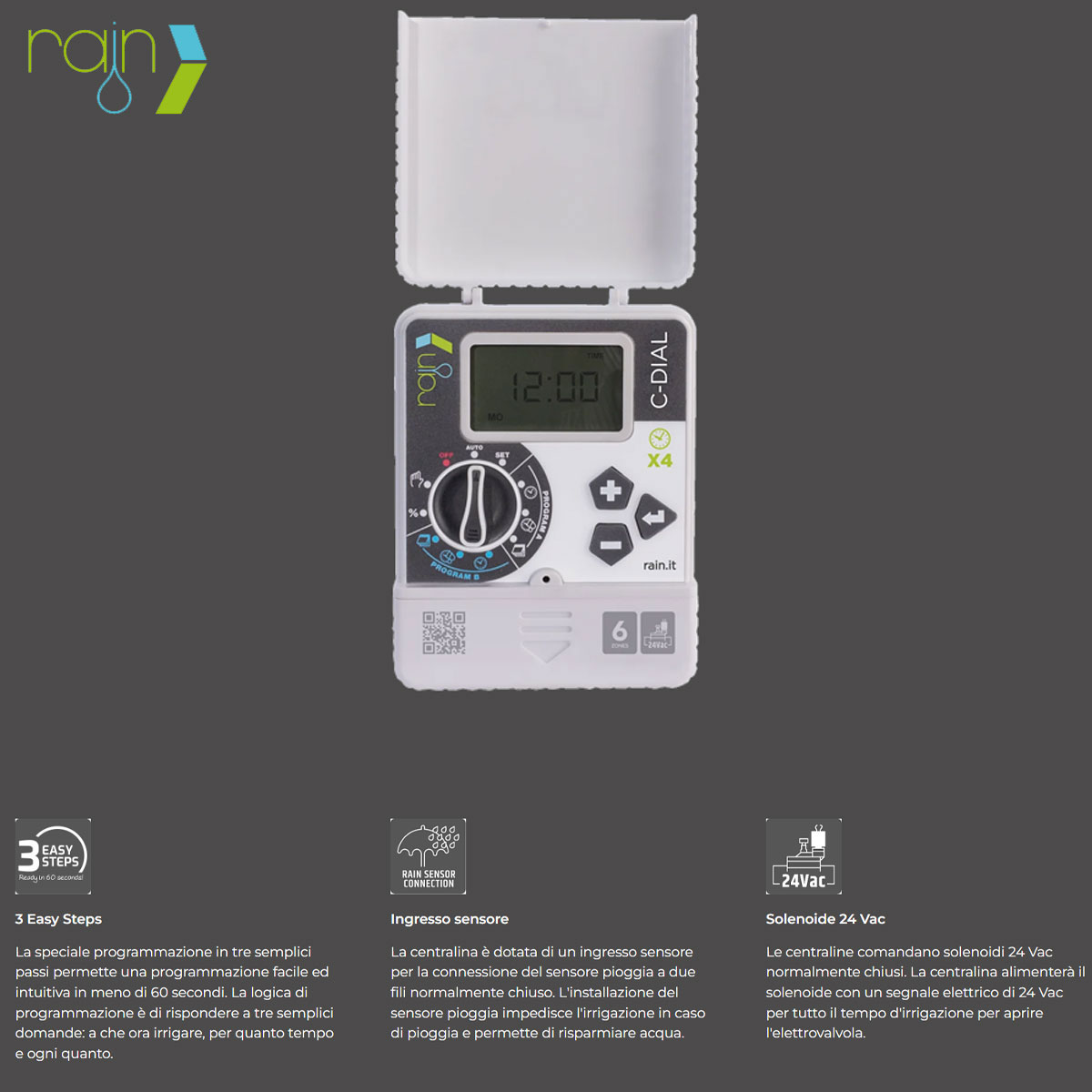 CENTRALINA C-DIAL 6 STAZIONI 24VAC - immagine 4