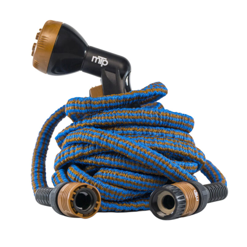 TUBO ESTENSIBILE WALLY 7,5 M BR/AZ CON PISTOLA E RACCORDI E RUBINETTO