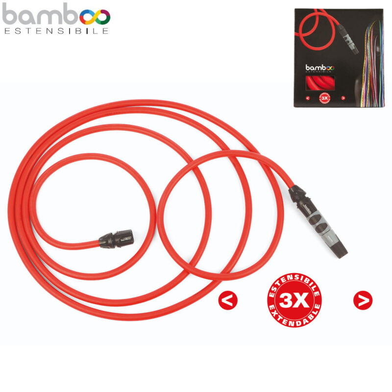 BAMBOO ROSSO ESTENSIBILE CON LANCIA E RACCORDI 10-30 MT