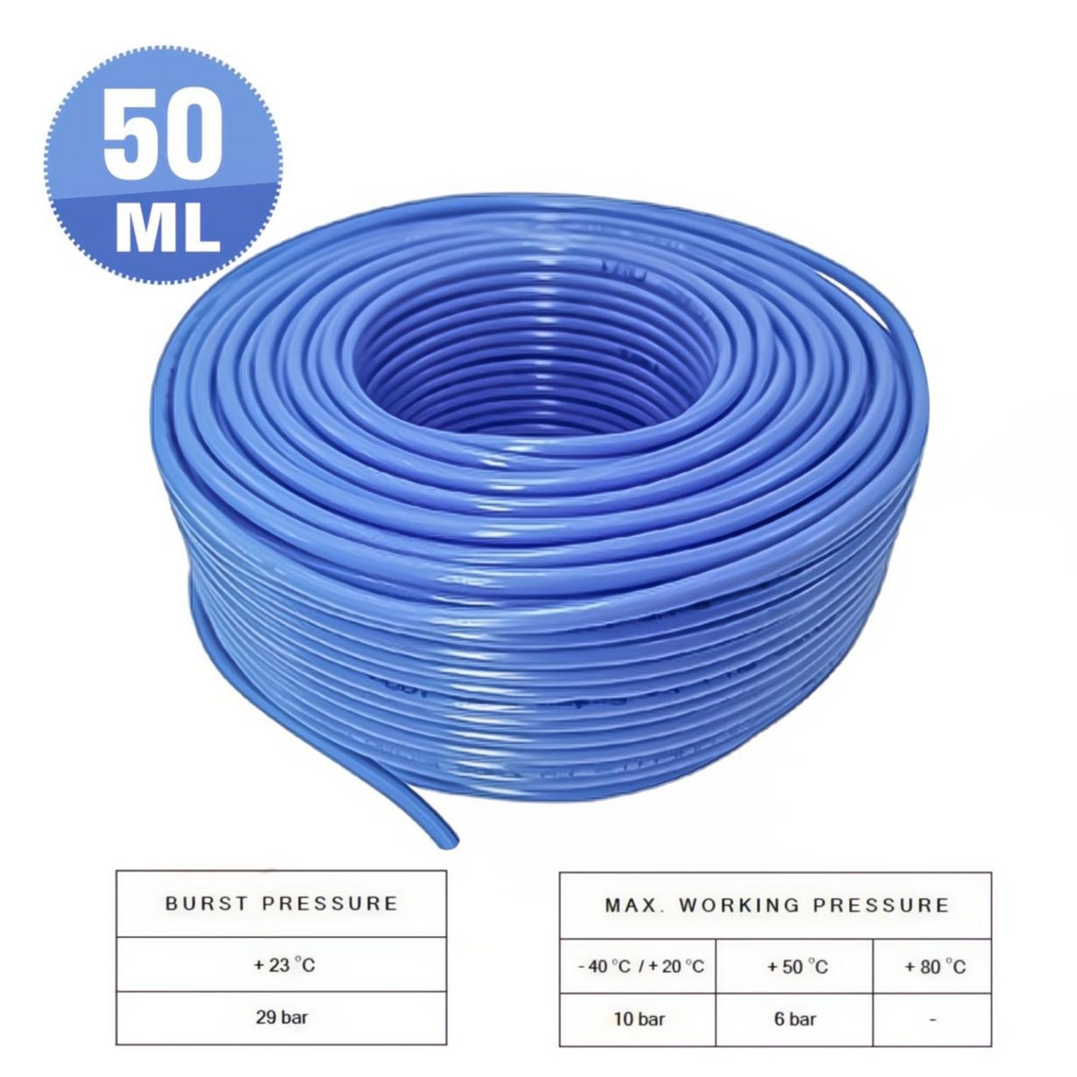 BOBINA ARIA PROFESSIONALE POLIURETANO 50 MT- diametro 7,5x10