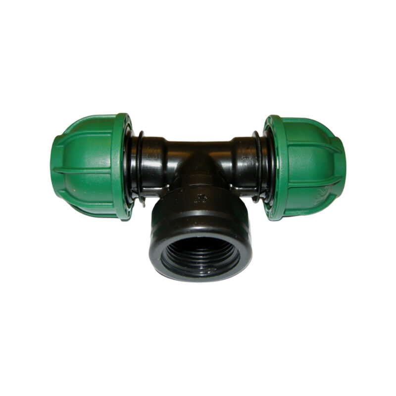 TEE A 90 CON FILETTO FEMMINA 32x1''1/4x32 - PN 10