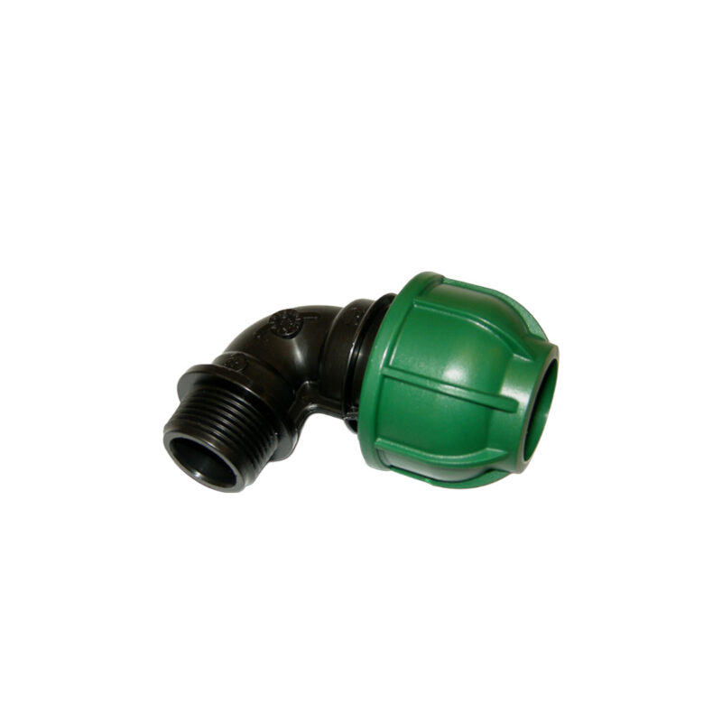 GOMITO A 90 CON DERIVAZIONE MASCHIO 20x3/4'' - PN 10