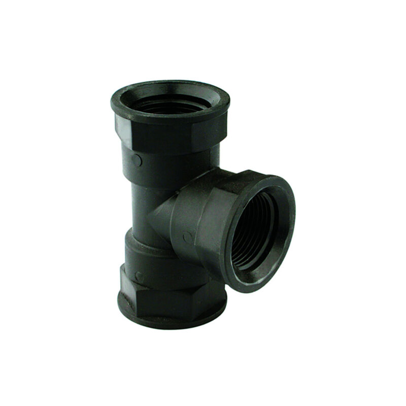 TEE A 90° CON FILETTO FEMMINA 1''x1''x1''