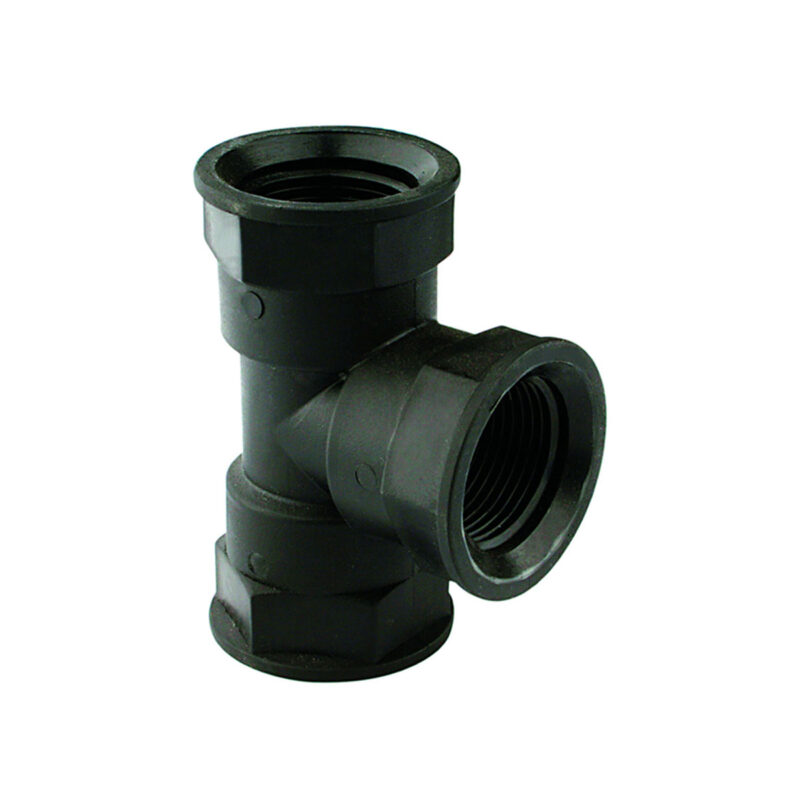 TEE A 90° CON FILETTO FEMMINA 1.1/2''x1.1/2''x1.1/2''