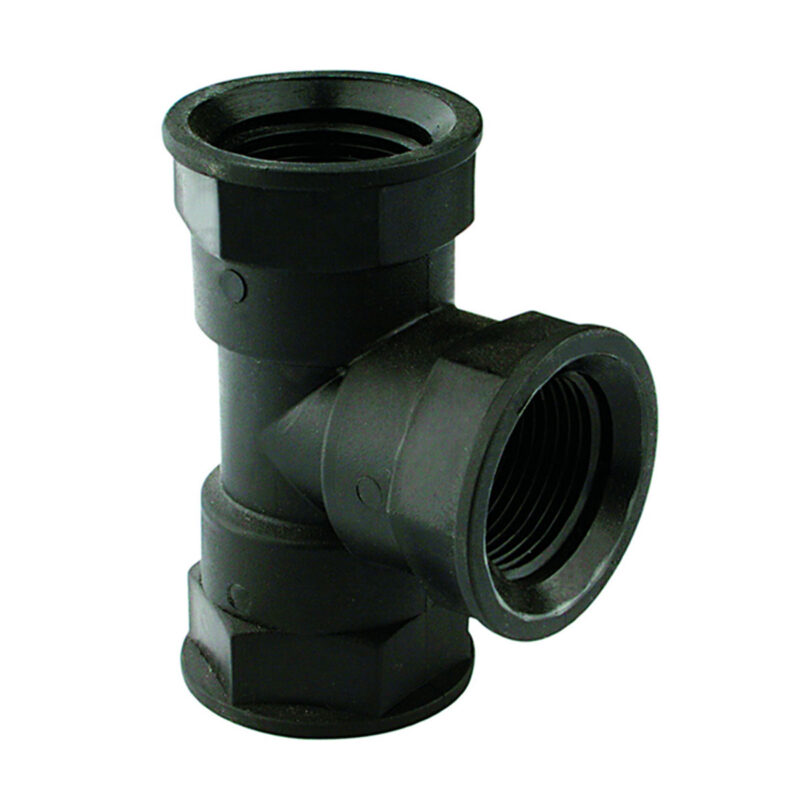 TEE A 90° CON FILETTO FEMMINA 3''x3''x3''