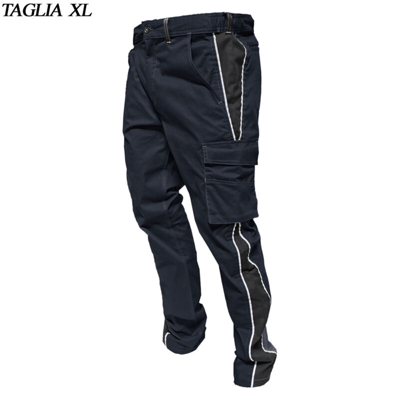 PANTALONE BLUE/NERO TAGLIA XL COTONE/POLIESTERE/STRETCH