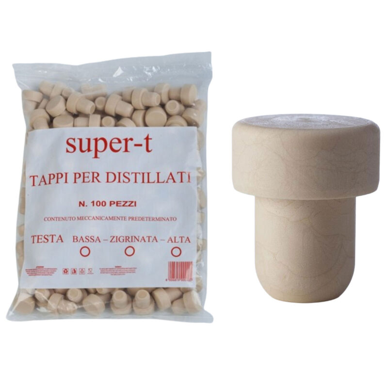 SET 100 TAPPI GRAPPA SINTETICI SUPER-T TESTA 13 D.28X13 G. 19X20