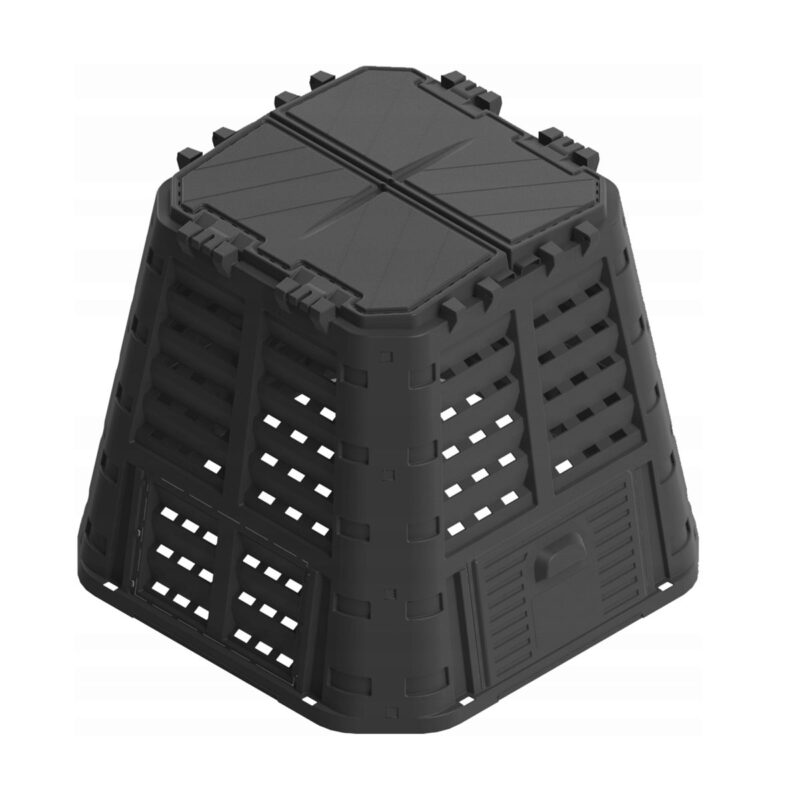 COMPOSTIERA DA GIARDINO 480 LITRI L 93,3 x L 93,3 x H 80 CM
