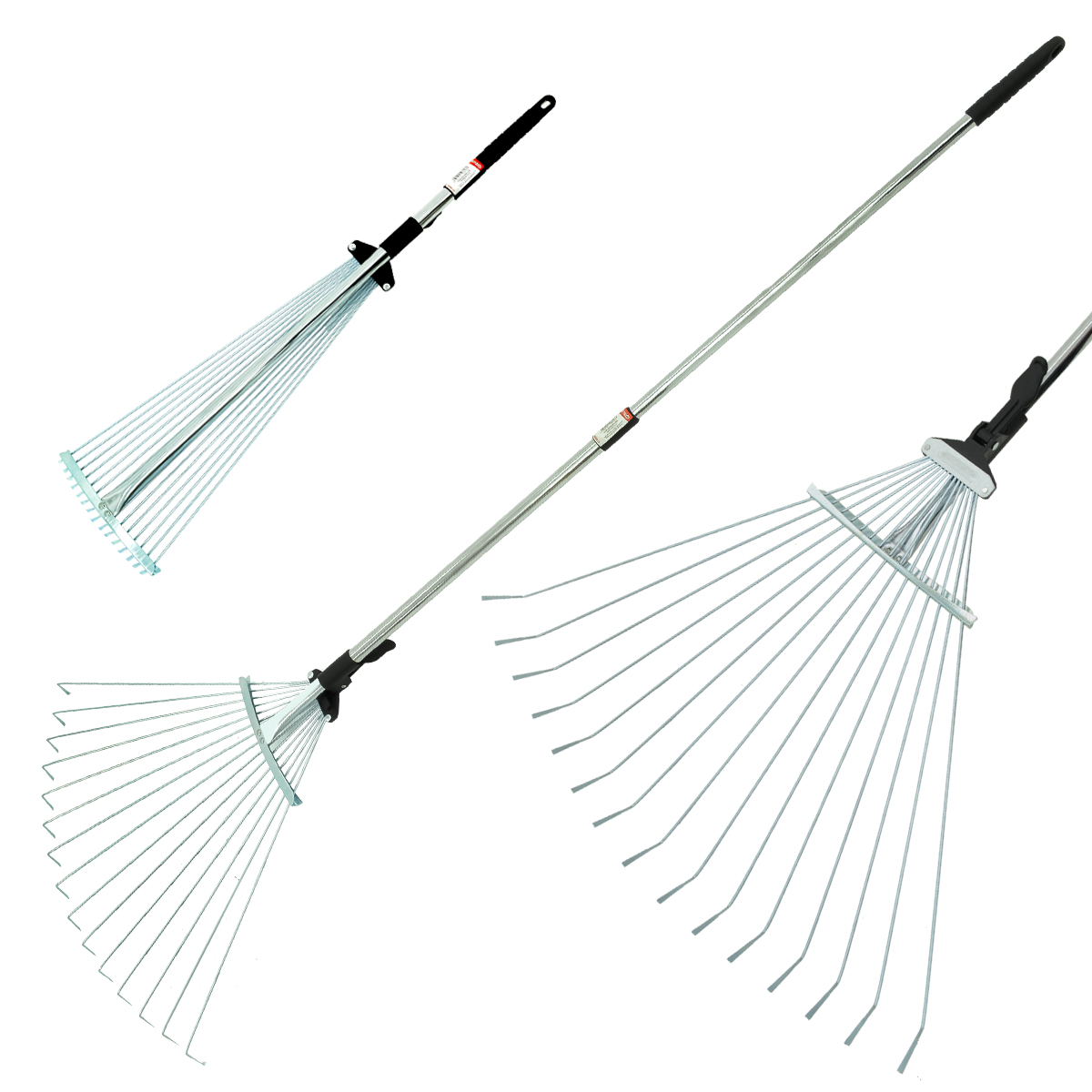 SCOPA REGOLABILE IN METALLO BURG DA 76 CM A 160 CM - MANICO IN ACCIAIO