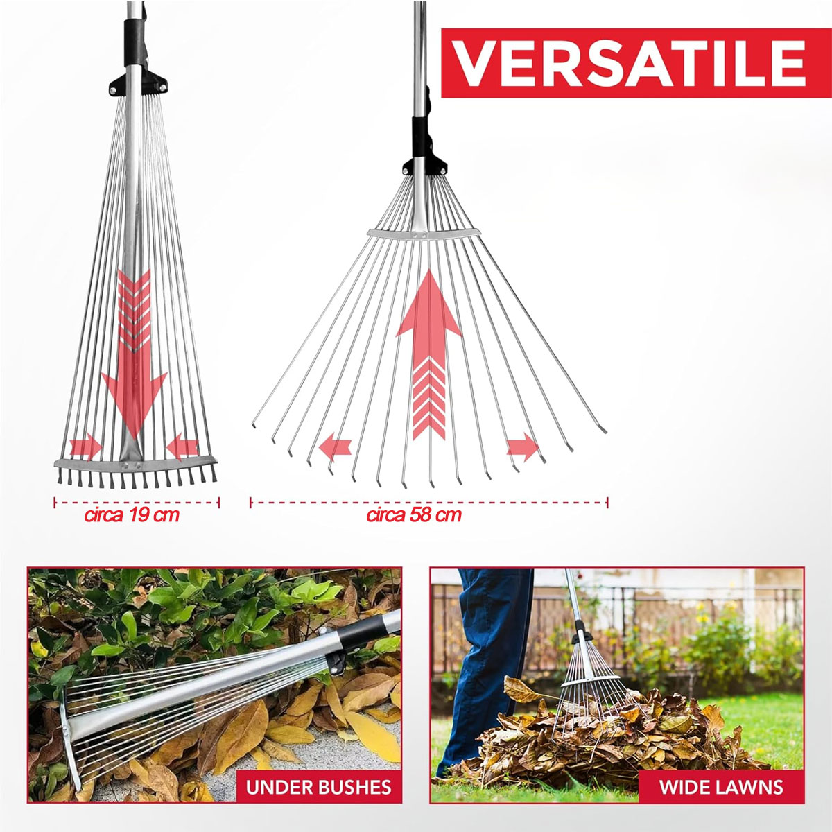 SCOPA REGOLABILE IN METALLO BURG DA 76 CM A 160 CM - MANICO IN ACCIAIO - immagine 6