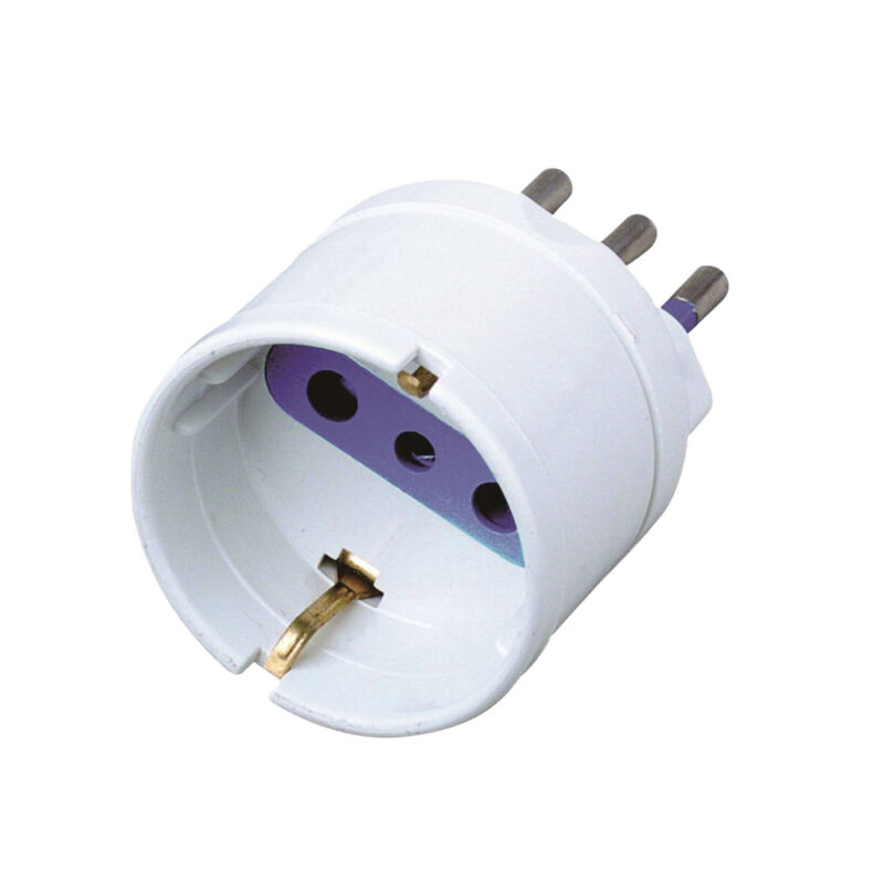 ADATTATORE SCHUKO 10A BIANCO